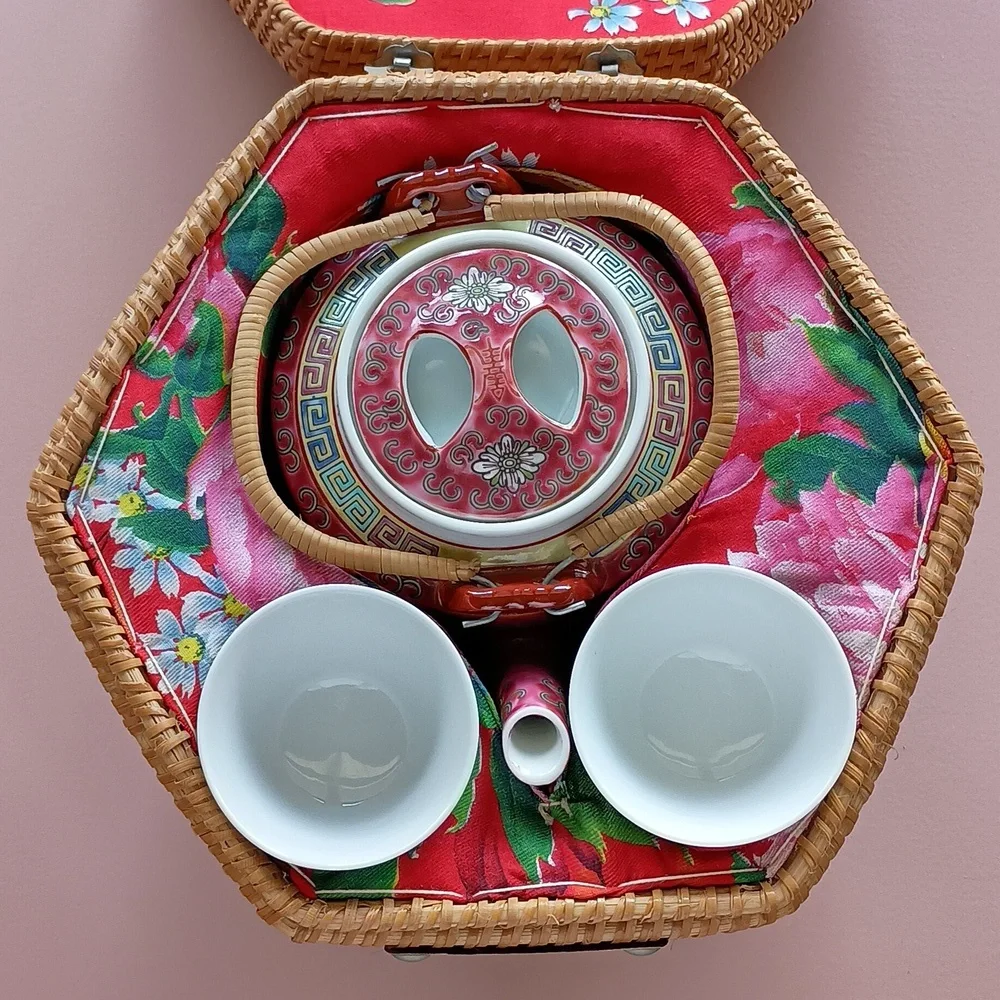 Chinese Famille Tea Set - Picture 3 of 14